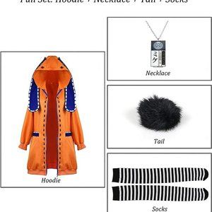 Anime Runa Yomozuki Cosplay‎ Hoodie Costume Medium